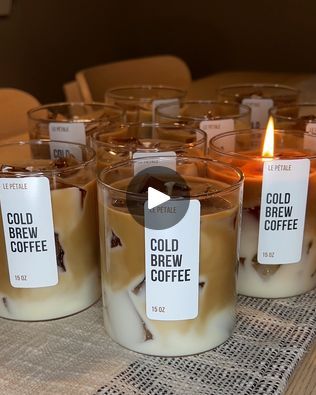 Making iced coffee candles | These look so tasty 😂 | By LADbibleFacebook How To Make Coffee Candles, Tea Candles Ideas Decor, Iced Coffee Candle Diy, Coffee Candle Ideas, Coffee Candle Diy, Iced Coffee Candle, Making Iced Coffee, Diy Iced Coffee, Cofee Cake