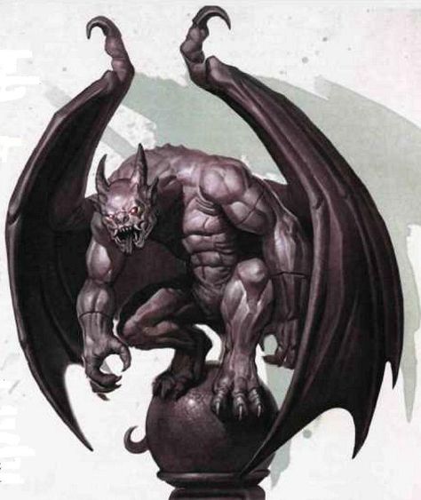 Gargoyle Living Statue Fantasy Art, Gargoyle Concept Art, Vtm Gargoyle, Dnd Gargoyle, Gargoyle Character Design, Gargoyles Brooklyn, Gargoyle Art, Gargoyle Monster, Gargoyles Characters