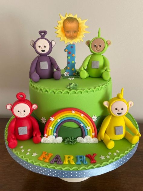 Teletubbies 2nd Birthday, Teletubbies Birthday Party, Girls 2nd Birthday Cake, Teletubbies Birthday, Teletubbies Cake, Second Birthday Cakes, Baby First Birthday Cake, Disney Birthday Cakes, 2 Birthday Cake