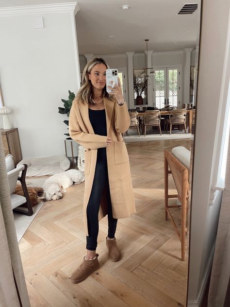 Duster Cardigan Outfit Winter, Camel Cardigan Outfit, Duster Cardigan Outfit, Duster Outfit, Winter Cardigan Outfit, Boston Outfits, Basic Girl Outfit, Neutral Fall Outfits, Oversized Sweater Outfit