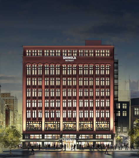 The hotel will stand at 1400 Woodward Avenue in Downtown Detroit. (Courtesy Shinola) Detroit Hotels, Best Hotel Rooms, Shinola Hotel, Business Design Ideas, Must Have Home, Open Hotel, Shinola Detroit, Michigan Wedding Venues, Beer Hall