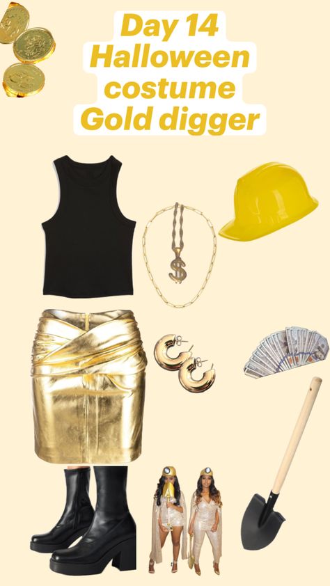 #day14 #golddigger #halloweencostume Gold Digger, Halloween Costume Outfits, Costume Outfits, Connect With People, Your Aesthetic, Creative Energy, Halloween Costume, Halloween Costumes, Energy