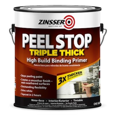 Zinsser Peel Stop Triple Thick Interior or Exterior Bonding Water-Based Primer (1-Gallon) in the Primer department at Lowes.com Metal Gutter, Glidden Paint, Paint Backsplash, Water Based Primer, New Countertops, Camper Renovation, Peeling Paint, Rust Oleum, Wood Siding