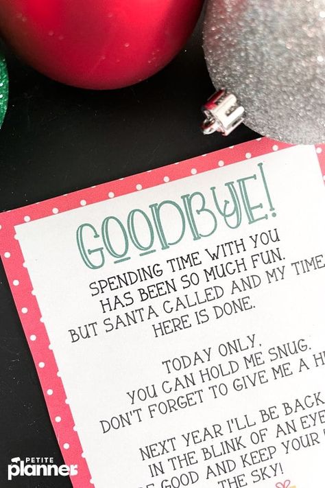 Last Day Letter From Elf On The Shelf, Elf On The Shelf Last Year Letter, Easy Elf On The Shelf Goodbye Ideas, Elf Departure Ideas Free Printable, Elf Leaves For The Year, Elf On The Shelf Bye Letter, Elf On The Shelf Last Night Letter, Elf Last Day Ideas Christmas Eve Letter, Goodbye Letters From Elf