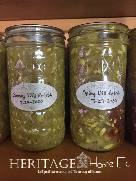 Savory Dill Pickle Relish for Home Canning — Heritage Home Ec Pickle Relish Recipe, Dill Relish, Homemade French Onion Dip, Pickling Salt, French Onion Dip, Pickled Garlic, Relish Recipes, Miracle Whip, Onion Dip