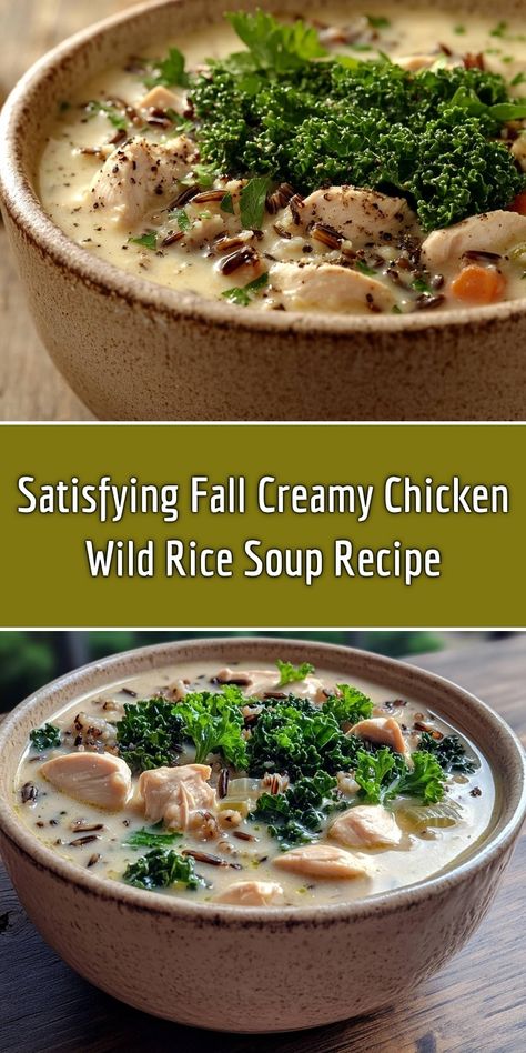 Warm up your autumn evenings with this deliciously creamy Chicken Wild Rice Soup! Packed with tender chicken, earthy wild rice, and a medley of vegetables, this soup is rich and comforting. Perfect for cozy nights in, it's easy to make and will leave everyone asking for seconds. Get the recipe to enjoy a heartwarming bowl of fall goodness! Homemade Banana Pudding Recipe, Wild Rice Soup Recipes, Chicken Wild Rice, Grilled Halibut, Cheese Burger Soup Recipes, Chicken Wild Rice Soup, Rice Soup Recipes, Tuna Salad Recipe, Chicken And Wild Rice