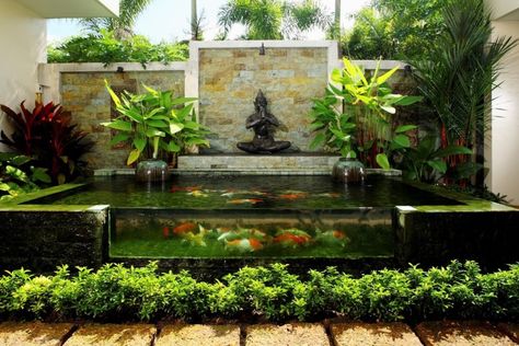 Tanaman Air, Indoor Pond, Koi Pond Design, Fish Pond Gardens, Kolam Koi, Taman Air, Pond Garden, Indoor Water Garden, Unique Fish