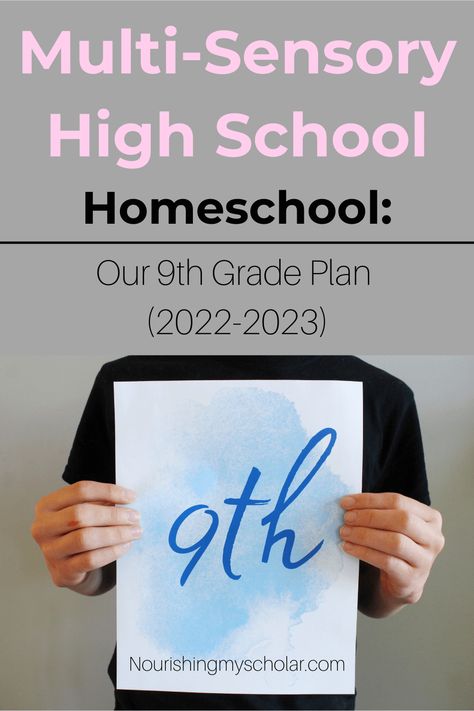 Multi-Sensory High School: Our 9th Grade Plan (2022-2023) - Nourishing My Scholar How To Homeschool High School, Montessori High School, Homeschool Highschool, High School Homeschool, Introduction To Psychology, Multi Sensory Learning, Colleges For Psychology, Biology Worksheet, School Transition