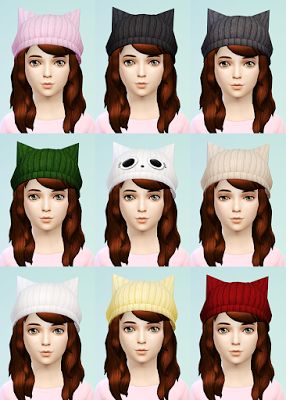 My Sims 4 Blog: Knit Beret and Cat Beanies for Girls by JSBoutique... Sims 4 Cat Beanie Cc, Sims 4 Cat Beanie, Sims 4 Cat, Cat Beanies, Cat Ear Beanie, Sims 4 Blog, Ear Beanie, Sims Clothes, Cat Ears Hat