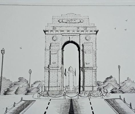 📍INDIA GATE Sketch by microtip pen . . . #art #aesthetic #indiagate #artgram #arttutorial #arttherapy #arttherapy #artstudio #artesanato #artcurator #artistic #artlover #artgram #instaart #arte #artcollectors #artforsale #arts #paintlife #paintlife #sketch #sketching #sketches #sketch_daily Taj Mahal Sketch Architecture, Pen Art Aesthetic, India Gate Drawing, Gate Sketch, Gate Drawing, India Gate, Sketch Daily, Pen Sketch, Art Curator