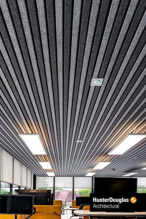 HeartFelt® linear felt ceiling panels by Hunter Douglas Architectural Ceiling System, Hunter Douglas, Ceiling Panels, Home Projects, Sydney Opera House, Felt, Ceiling, The Incredibles, Architecture