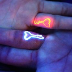 These Black Light Tattoos Are Ah-mazing Uv Light Tattoo, Uv Tattoo Ideas, Blacklight Tattoo, Uv Ink Tattoos, Uv Tattoos, Black Light Tattoo, Uv Tattoo, Key Tattoo, Light Tattoo