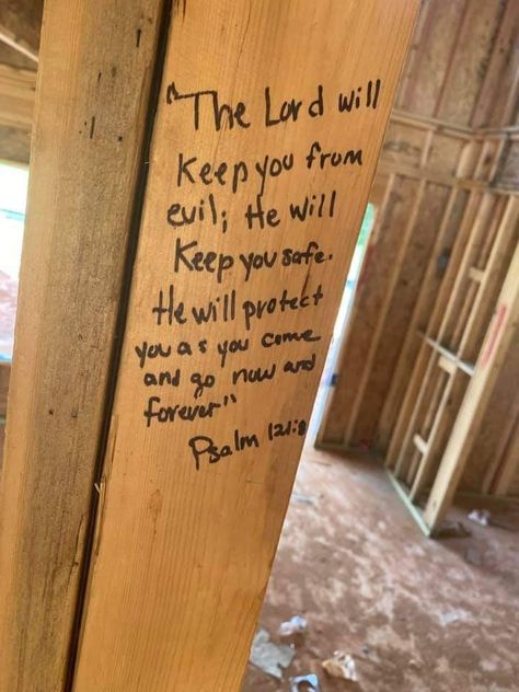 Bible Verse For House Frame, Bible Verse Building A House, Scripture For New Home Build, Scriptures For House Building, Bible Verse House Foundation, Bible Verses For House Building, House Bible Verses, Scriptures To Write On House Frame, House Prayer