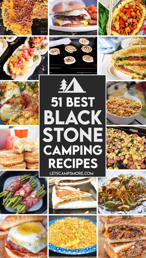 Camping Blackstone Recipes Easy, Ideas For Blackstone Grill, Camping Meals On Flat Top, Camping Bbq Ideas, Easy Meals On Blackstone Griddle, Outside Cooking Recipes, Dinner Camping Meals, Camping Food Ideas Blackstone, Best Blackstone Camping Recipes