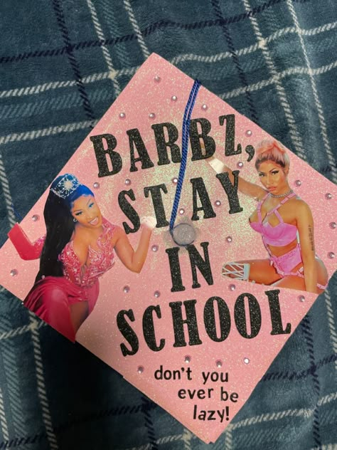 Economics Graduation Cap, Nicki Minaj Graduation Cap, Jhene Aiko Graduation Cap, Barbie Graduation Cap, Highschool Graduation Cap Designs, Funny Graduation Caps, College Grad Cap Ideas, Graduation Cap Decoration Diy, Grad Hat