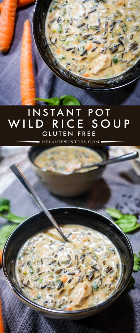 This easy to make instant pot wild rice soup has a few secret ingredients that will take your soup game to a whole new level. Oh, and bonus? It’s gluten free! Instant Pot Wild Rice Soup, Instant Pot Wild Rice, Gluten Free Instant Pot Recipes, Instant Pot Rice, Gluten Free Instant Pot, Soup Instant Pot, Instant Pot Recipe, Recipes Soup, Instant Pot Soup