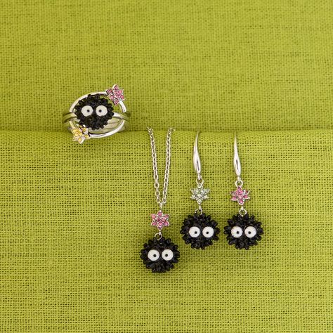 Studio Ghibli Jewelry, Ghibli Jewelry, Soot Sprite, Soot Sprites, Stacker Rings, Star Candy, Her Universe, Silver Collection, Cute Keychain