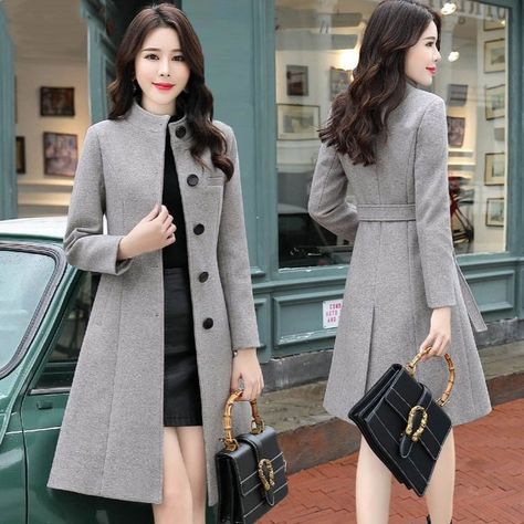 Fashion Slim-fitting Loose Woolen Coat Women Woolen Coat Woman, Coat Women Fashion, Female Style, Pullover Cardigan, Korean Casual, Maxi Dress Formal, Woolen Coat, Loungewear Sets, Coat Women