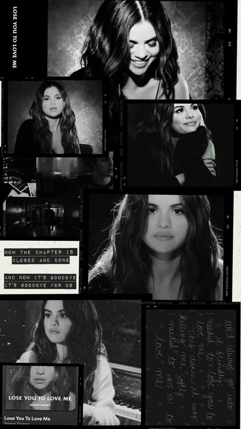 Lose you to love me  Black collage Selena Gomez Asthetic edits Lyrics Lose You To Love Me Selena, Selena Gomez Lose You To Love Me, Selena Gomez Collage Wallpaper, Selena Gomez Lyrics Wallpaper, Lose You To Love Me, Selena Collage, Selena Gomez Collage, Selena Gomez Aesthetic Lyrics, House Interior Makeover