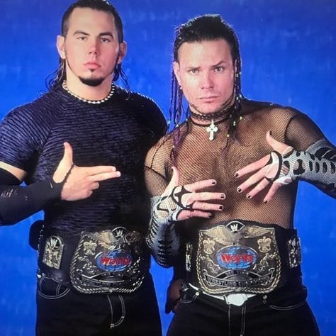 The VESSEL of Matt Hardy on Twitter: "Happy Day of Birth to my sibling & tag team partner, #BrotherNero @JEFFHARDYBRAND!… " Hardy Boys Wwe, Team Xtreme, Wwf Attitude Era, Wwe Jeff Hardy, Hardy Brothers, The Hardy Boyz, The Hardy Boys, Matt Hardy, Alien Drawings