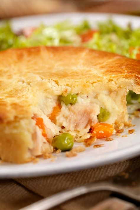 Banquet Pot Pie In Air Fryer - Hamdi Recipes Healthy Pot Pie, Reflux Friendly Recipes, Acid Reflux Friendly Recipes, Turkey Pot Pie Recipe, Gerd Recipes, Chicken Recipe Air Fryer, Braised Chicken Breast, Reflux Recipes, Pot Pie Recipes