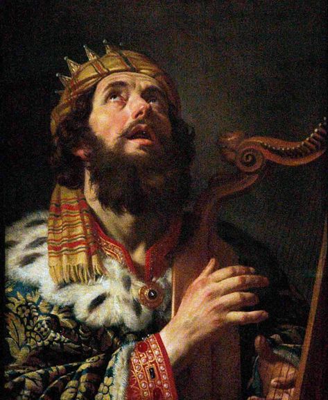 King David is one of the most famous king in ancient history and bible. Description from biblestudyoutlines.org. I searched for this on bing.com/images Playing The Harp, Bible Decor, Psalm 3, Google Art Project, The Harp, Dutch Golden Age, King David, Biblical Art, A4 Poster