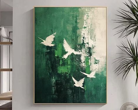 Abstract Art Projects, Color Theory Art, Canvas Art Painting Acrylic, Surealism Art, Modern Art Canvas Painting, Abstract Tree Painting, Green Minimalist, Canvas Art Projects, Painting Green