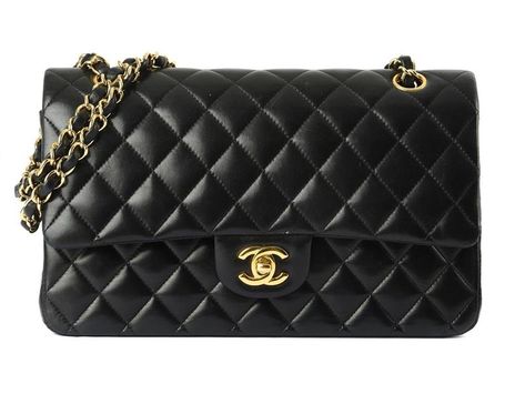 BAG, CHANEL, Classic Flap bag, black quilted lamb skin, gold coloured fittings, 25x15x7cm, hologram 13930637, certificate, carton. Chanel Classic Flap Lambskin, Chanel Classic Medium, Chanel Classic Flap Bag, Classic Flap Bag, Bag Chanel, Black Quilt, Exclusive Bag, Accessories Fashion, Classic Flap