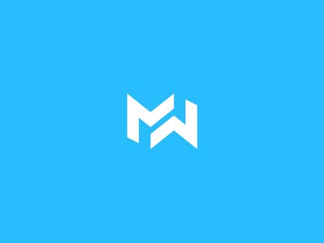 MW, logo design by Niek van Doorn on Dribbble Mw Logo Design, Church Logo Inspiration, Wm Logo, Mw Logo, M Letter Design, Aqua Logo, Mechanics Logo, Wireframe Design, Wine Logo