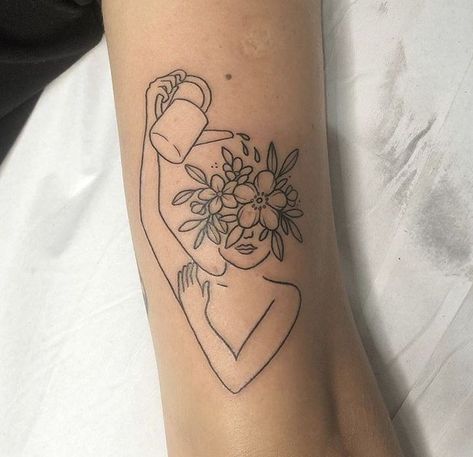 Love Tattoo Ideas, Tattoos Tiny, Empowering Tattoos, Self Love Tattoo, Tattoos For Girls, Love Tattoo, Health Tattoo, Dope Tattoos For Women, Line Art Tattoos