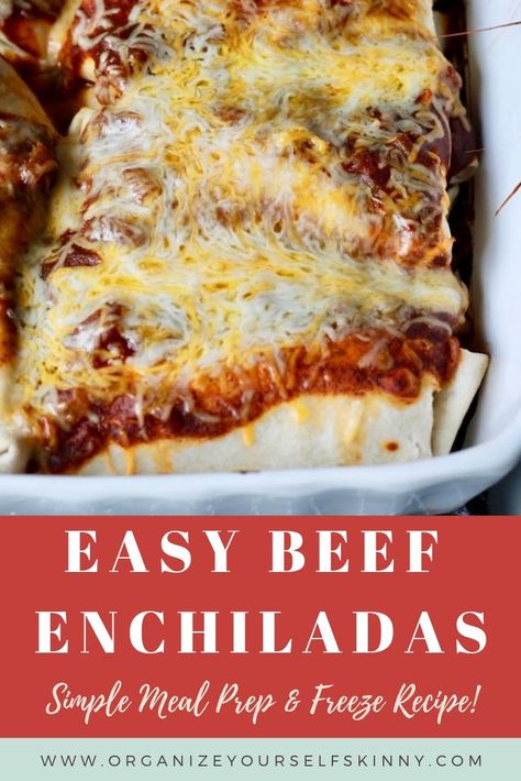 Beef Enchilada Casserole, Easy Beef Enchiladas, Beef Enchilada Recipe, Beef Enchilada, Freezer Dinners, Easy Enchiladas, Healthy Beef Recipes, Homemade Enchilada Sauce, Healthy Beef