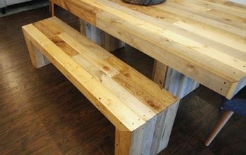 Reclaimed Wood Tree Bench | Hometalk Bench Measurements, Modern Rustic Dining Table, 1x4 Wood, Wood Waterfall, West Elm Bench, Waterfall Bench, West Elm Inspired, Crate Bench, Backyard Upgrades