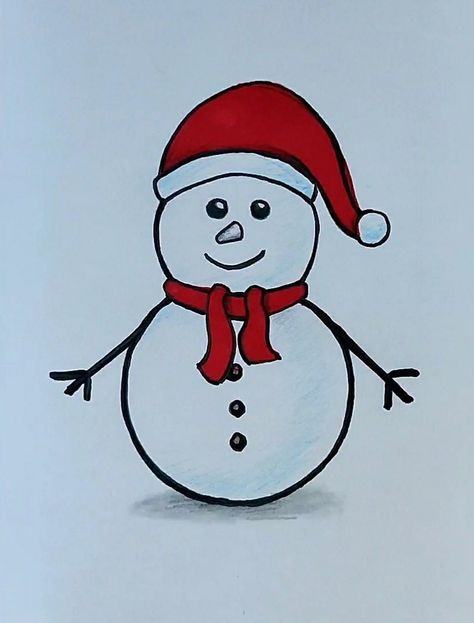 Easy christmas step by step drawing tutorial for beginners, how to draw a beautiful christmas drawing tutorial for beginners christmas drawing. #drawingidea #easydrawing Snow Man Art For Kids, Snow Man Drawing For Kids, Snow Man Christmas Cards, Snow Men Drawing, Snowman Sketch Easy, Easy Winter Drawings For Kids, How To Draw A Snowman Step By Step, Easy To Draw Christmas Pictures, Snow Man Drawing Art