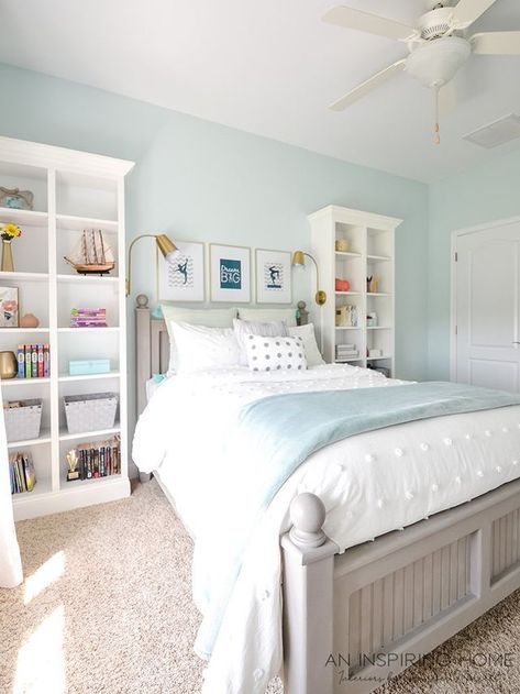 Tween Bedroom Makeover Final Reveal – One Room Challenge Girls Blue Bedroom, Girls Bedroom Makeover, Big Girl Bedrooms, Girl Bedroom Designs, Girl Bedroom Decor, Blue Rooms, Big Girl Rooms, Blue Bedroom, Room Inspiration Bedroom