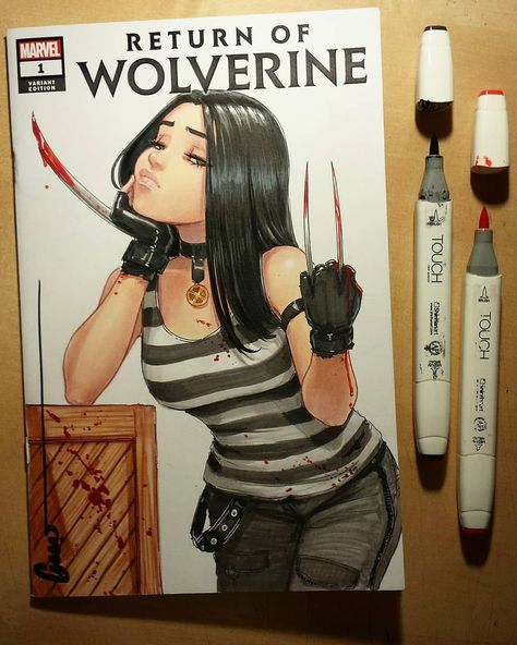 X-23 Fanart, Elf Letters Printable, Omar Dogan, Wolverine Comic Art, Marvel Nova, Laura Kinney, Wolverine Comic, Dragon Ball Super Goku, Avengers Comics