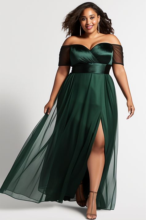 Xpluswear Plus Size Black Tie Dress Weddings, Spring Wedding Guest Plus Size, Plus Size Formal Dresses Long, Gala Plus Size Dresses, Garden Wedding Dress Guest Plus Size, Midsize Semi Formal Dress, Wedding Guest Dress Plus Size Fall, Formal Wedding Guest Dress Winter Plus Size, Emerald Green Prom Dress Plus Size