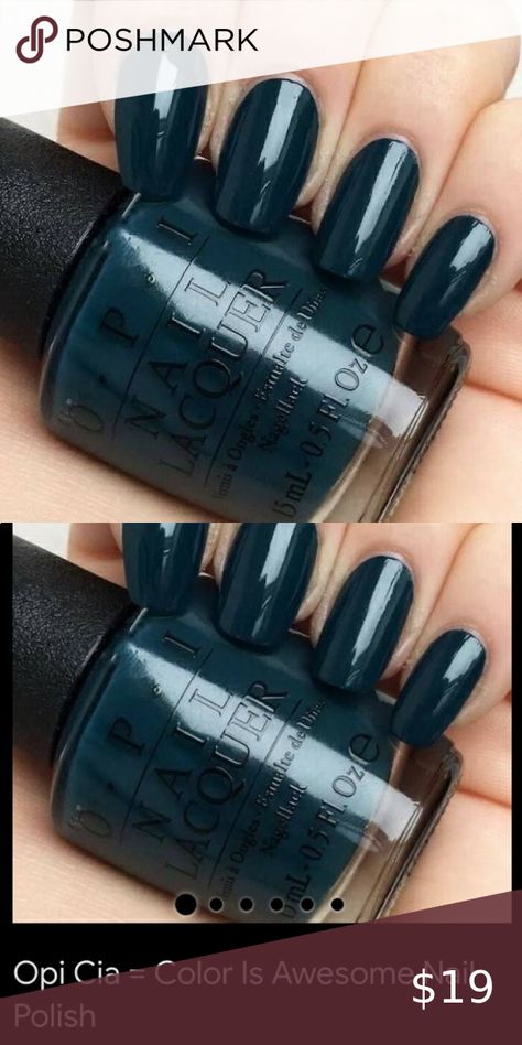 OPI CIA = COLOR IS AWESOME POLISH DEEP TEAL SHADE Opi Cia Color Is Awesome, Deep Teal Nails, Opi Shades, Teal Nails, Moving Sale, Deep Teal, Nail Color, Teal Colors, Nail Colors