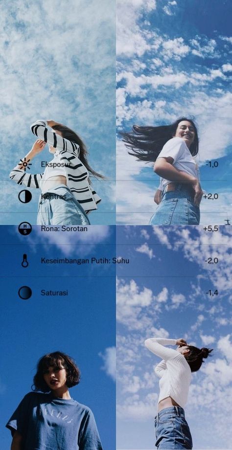 Lightroom Sky Edit, How To Edit Sky Photos, Sky Poses Photography, Selfie With Sky, Sky Photo Editing, Sky Editing, Ios Filter, Sky Selfie, Filter Photography