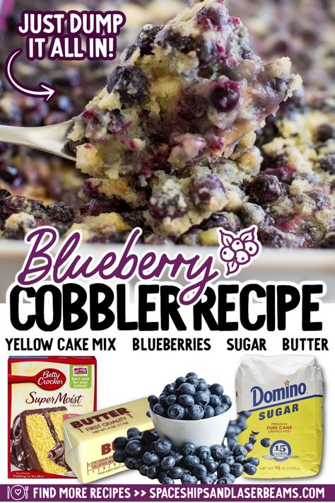 Simple Blueberry Dessert Recipes, Easy Blueberry Dump Cake, Best Blueberry Cobbler Recipe, Blueberry Cobbler Cake Mix Recipe, Blueberry Cobbler Recipes Easy Cake Mixes, Yellow Box Cake Mix Recipes With Blueberries, Simple Blueberry Cobbler, Easy Blueberry Cobbler With Pie Filling, Cake Mix Blueberry Cobbler