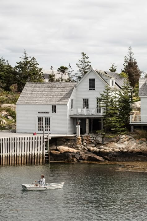 Artists Betsy Eby and Bo Bartlett's Remote Home on Wheaton Island, for Maine Homes & Domino — Greta Rybus Maine Beach House, Artist Couple, Maine Homes, Coastal Cabin, Maine New England, Harbor House, Bo Bartlett, Cottage By The Sea, Portland Maine