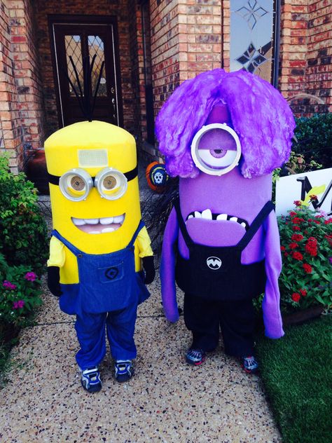 Evil minion costume Minions Fancy Dress, Evil Minion Costume, Purple Minion Costume, Minion Dress, Minion Outfit, Evil Minion, Minions Kids, Minion Costume, Purple Minions