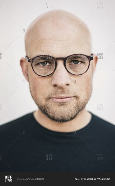 Bald Style Men, Men Square Face, Bald Man With Beard, Bald Man With Glasses, Bald Style, Bald Face, Man With Glasses, Bald Beard, Bald Men With Beards