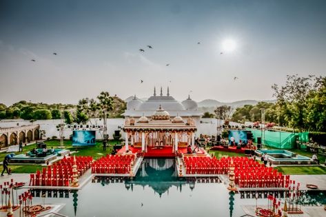 Fairmont Jaipur Wedding, Cute Mehendi, Fairmont Jaipur, Indian Wedding Venue, Jaipur Wedding, Wedding Entry, Mehendi Decor Ideas, Destination Wedding Decor, Sabyasachi Bride