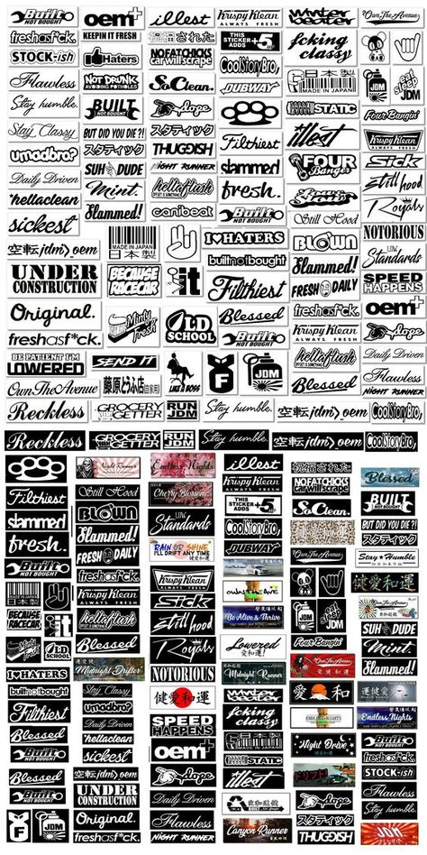 Automotive Sponsor Style JDM 215 Decals Stickers Pack V3 Car Racing Drift Lot Sticker #sticker Stickers #stickers freesticker #freesticker freestickers #freestickers free download sticker #freedownloadsticker 2.44 Sticker On Car Ideas, Car Sponsor Stickers, Jdm Stickers Logos Car Decals, Sticker Car Design, Cool Car Stickers Ideas, Car Side Sticker Design, Car Stickers Design, Stickers To Print Out, Car Sticker Design Ideas