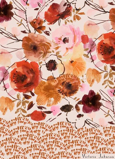 print & pattern Victoria Johnson, Z Cards, Bird Illustrations, Sketchbook Illustration, Watercolor Roses, Roses Peonies, Pattern Design Inspiration, Beach Background, Watercolor Sketchbook