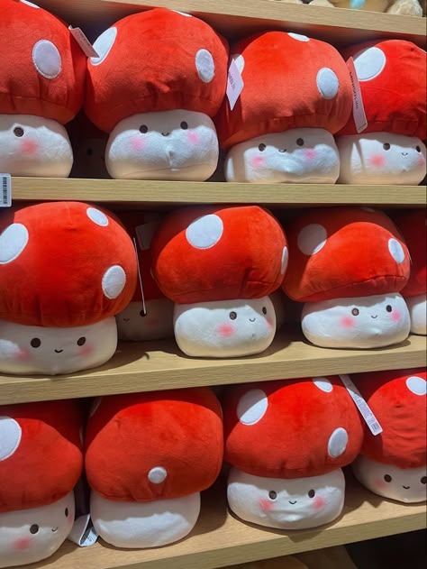 Cute Aesthetic Plushies, Mr Diy Store Aesthetic, Mushroom Toys, Mushroom Stuffed Animal, Aesthetic Plushies, Plushie Aesthetic, Aesthetic Mushrooms, Plushies Aesthetic, Cottagecore Instagram