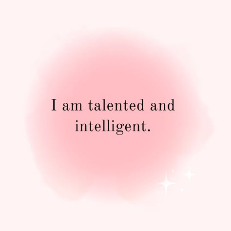 Cute Affirmations Pink, Smart Affirmations Aesthetic, Pink Affirmation Widget, Im Smart Affirmations, Pink Daily Affirmations, I Am Talented Affirmations, Pink Vison Boards, Daily Affirmations Aesthetic Pink, Positive Self Affirmations Aesthetic