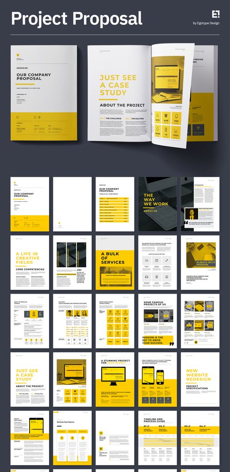 Download Template: https://1.envato.market/eK1OYg Minimal and Professional Proposal and Portfolio Brochure Template for creative businesses, created in Adobe InDesign, Microsoft Word, Apple Pages and Affinity Suite (Affinity Publisher, Affinity Designer and Affinity Photo) in International DIN A4 and US Letter format. Marketing Proposal Design, Affinity Publisher, Proposal Brochure, Corporate Fonts, Marketing Proposal, Best Proposals, Project Proposal Template, Brand Manual, Proposal Design