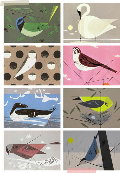 Charley Harper Prints, Charley Harper Illustration, Charley Harper Birds, Charley Harper Art, Printmaking Inspiration, Charlie Harper, Charley Harper, Representational Art, Animal Art Prints