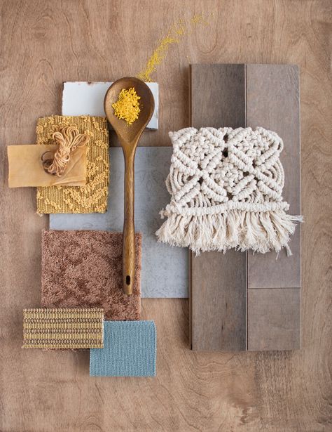 Boho Material Palette, Bohemian Material Board, Boho Material Board, Boho Chic Mood Board, Boho Moodboard, Bohemian Texture, Smartstrand Carpet, Material Swatches, Types Of Hardwood Floors